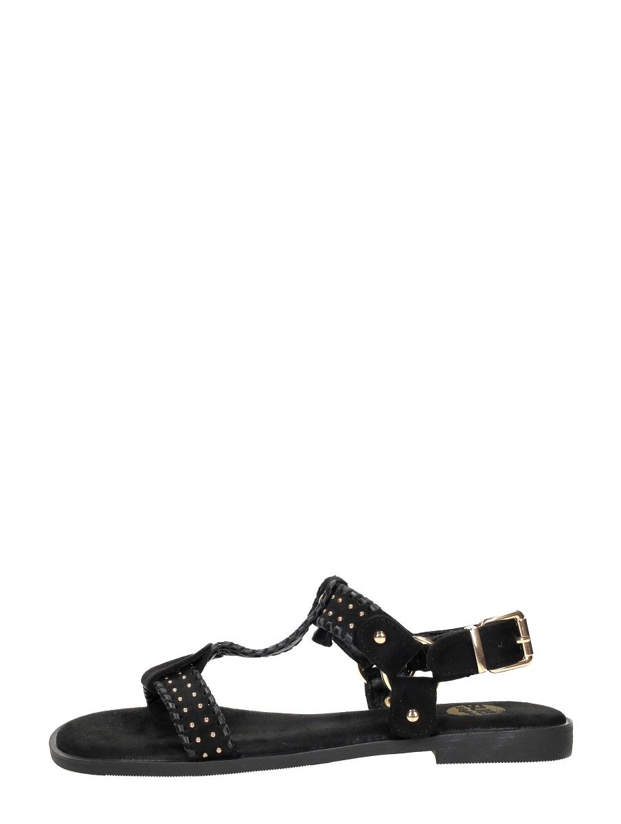 Sub55 - Sandalen Plat – zwart