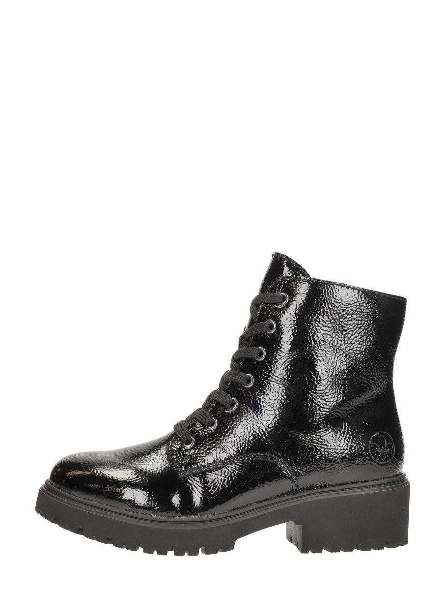 Rieker - Veterschoenen Hoog – zwart