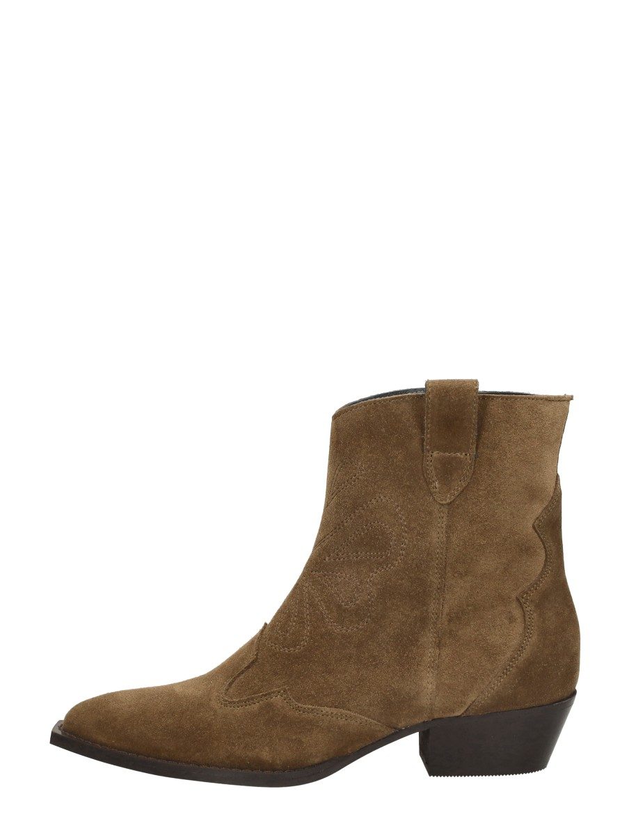 Red Rag - Enkellaarsjes Hak – taupe