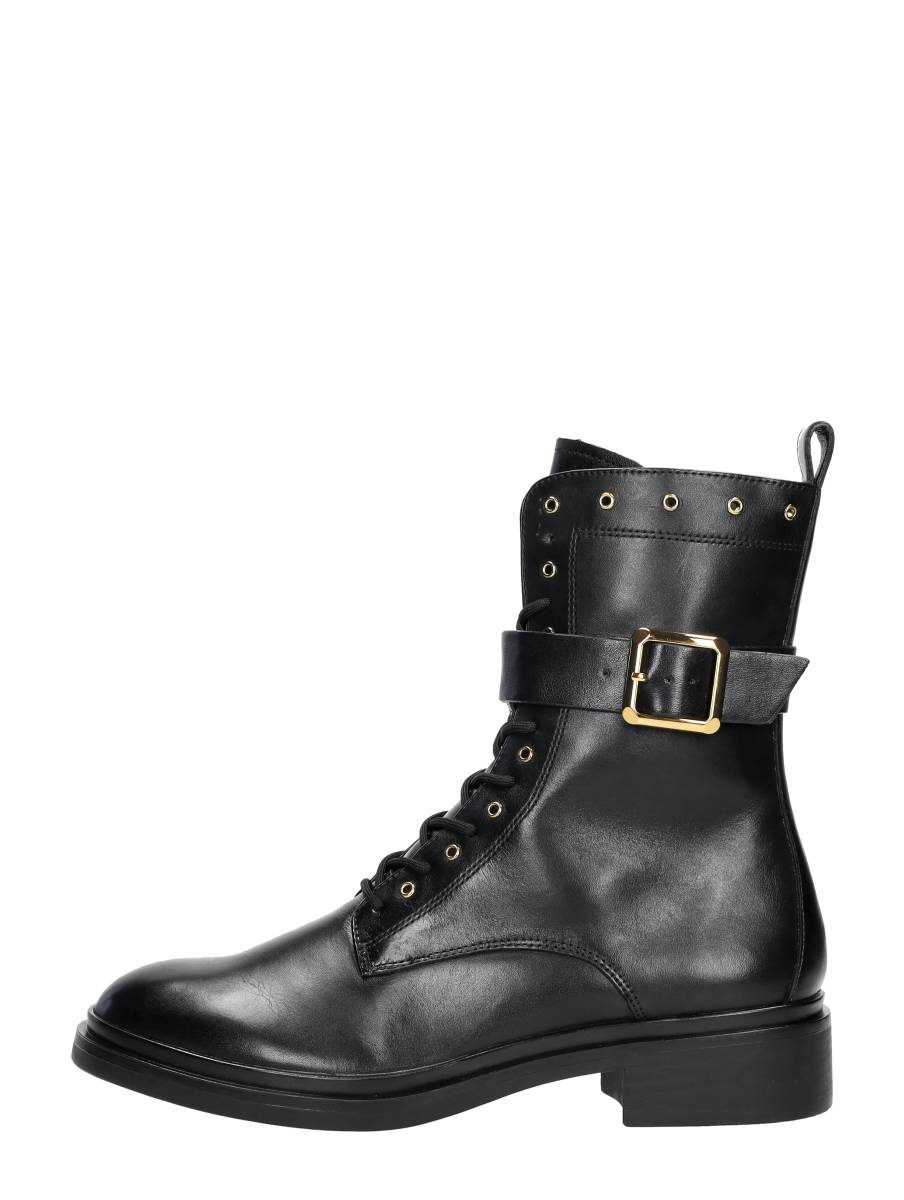 Tamaris - Veterschoenen Hoog – zwart