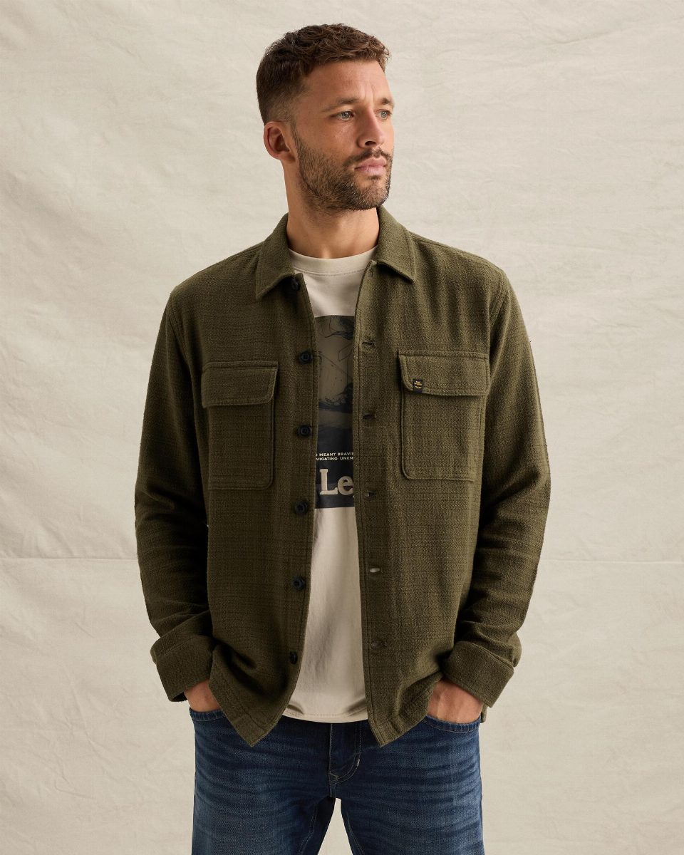 Overshirt van tweekleurig slubkatoen – kalamata