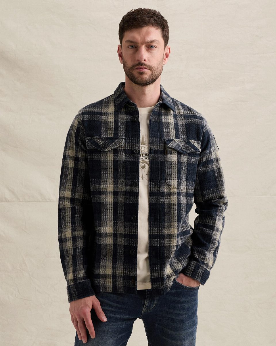 Overshirt met yarn-dyed ruitpatroon – salute