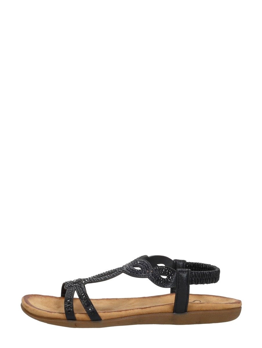Sub55 - Sandalen Plat – zwart