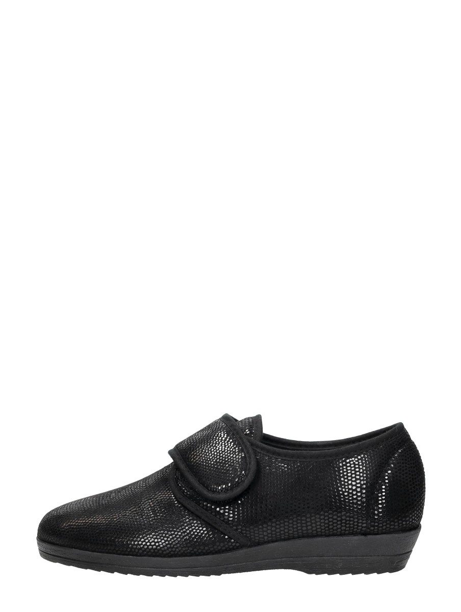 Comfort Plus - Dames Pantoffels Met Stretch – zwart