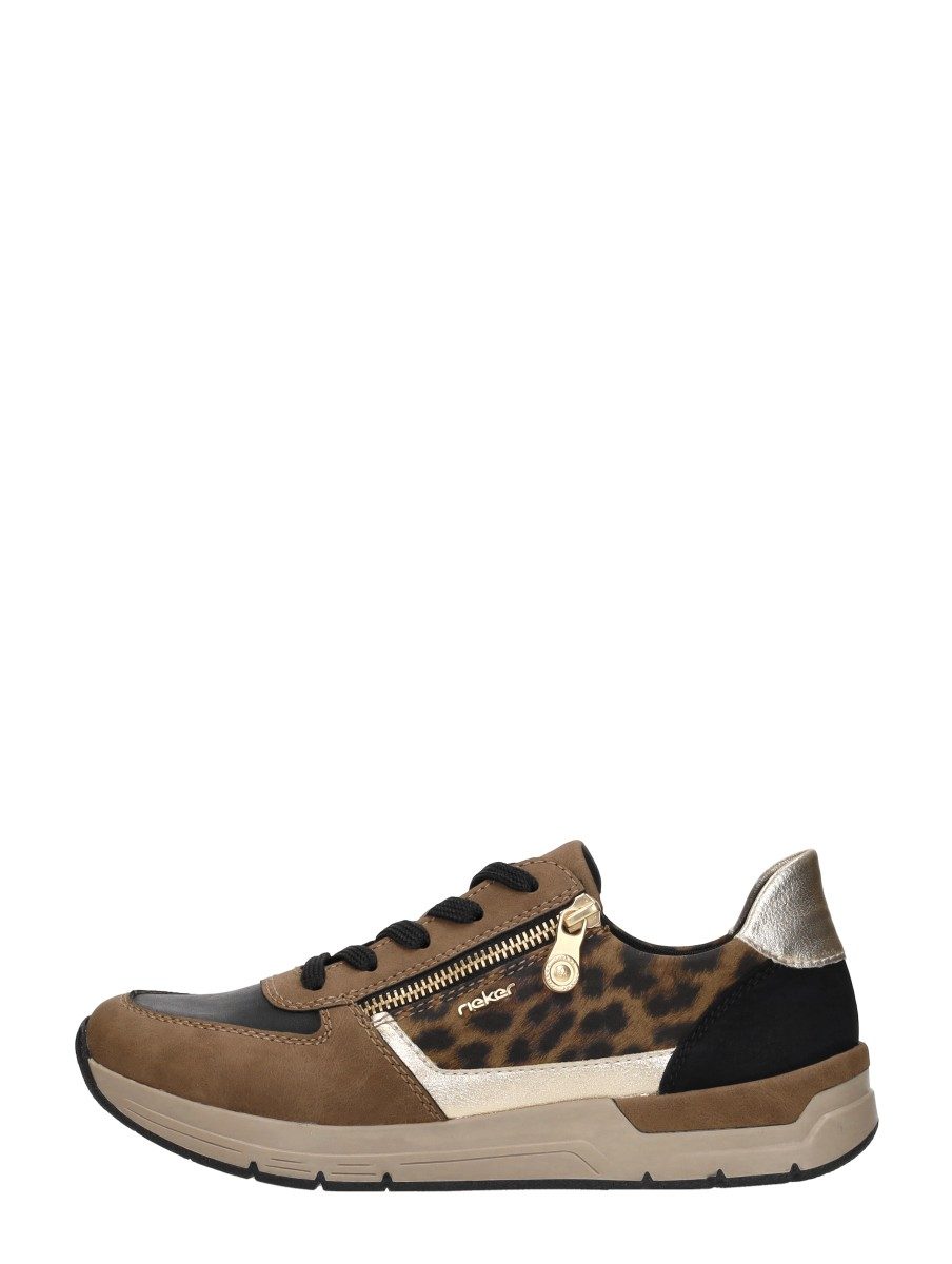 Rieker - Sneakers Laag Middel Bruin – middelbruin