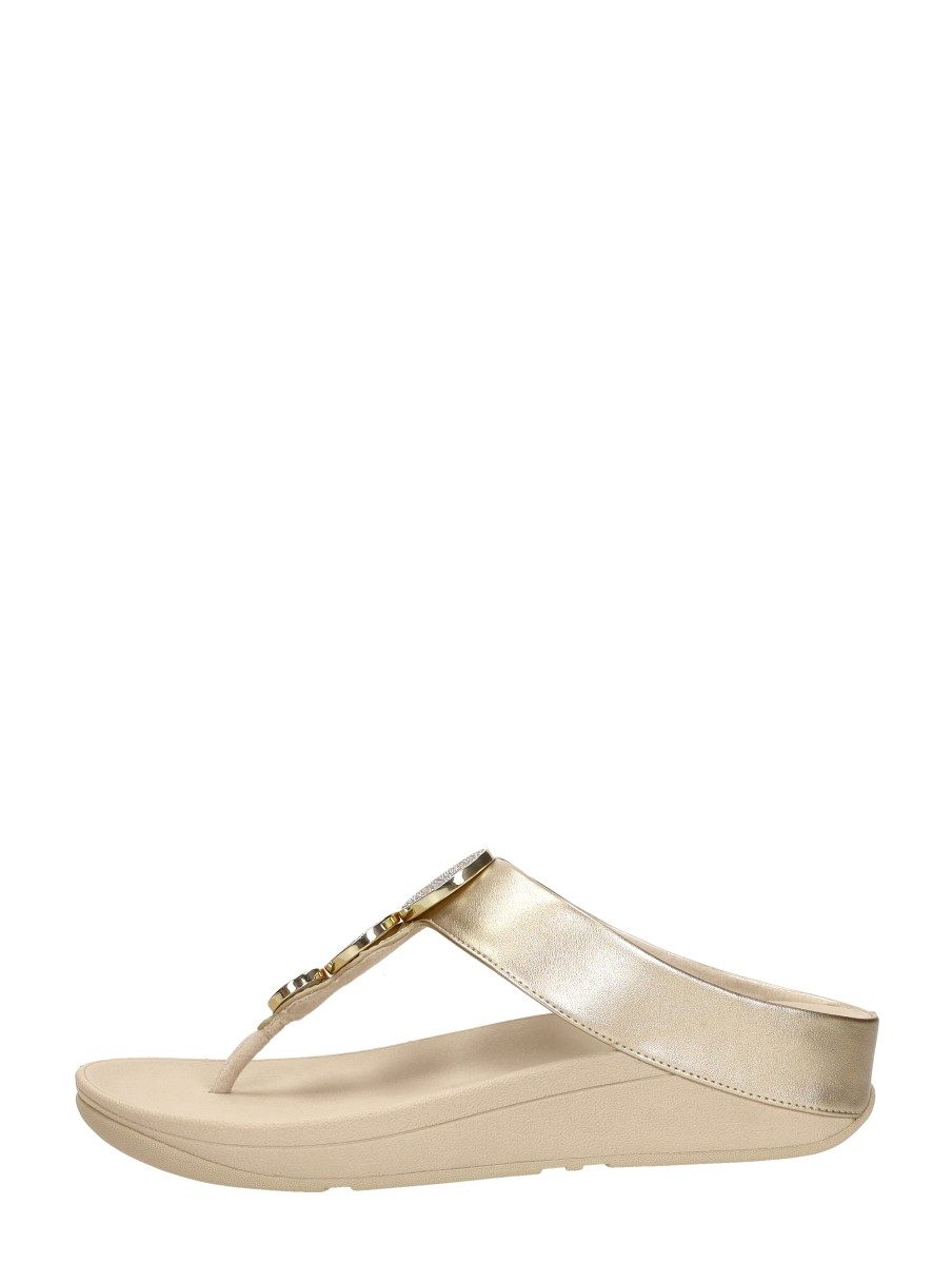 FitFlop - Halo Bead Circle Metallic Toe-post – goudkleur