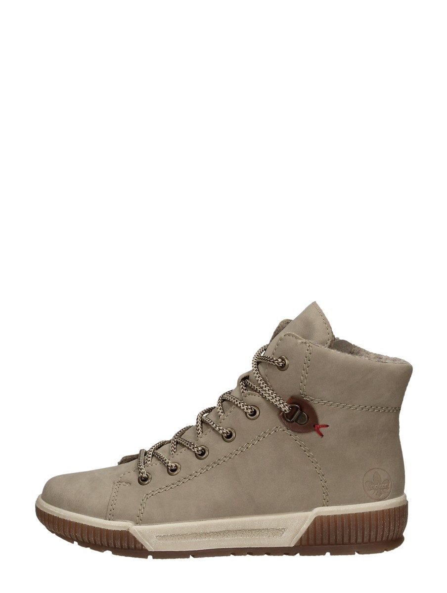Rieker - Veterschoenen Hoog – taupe