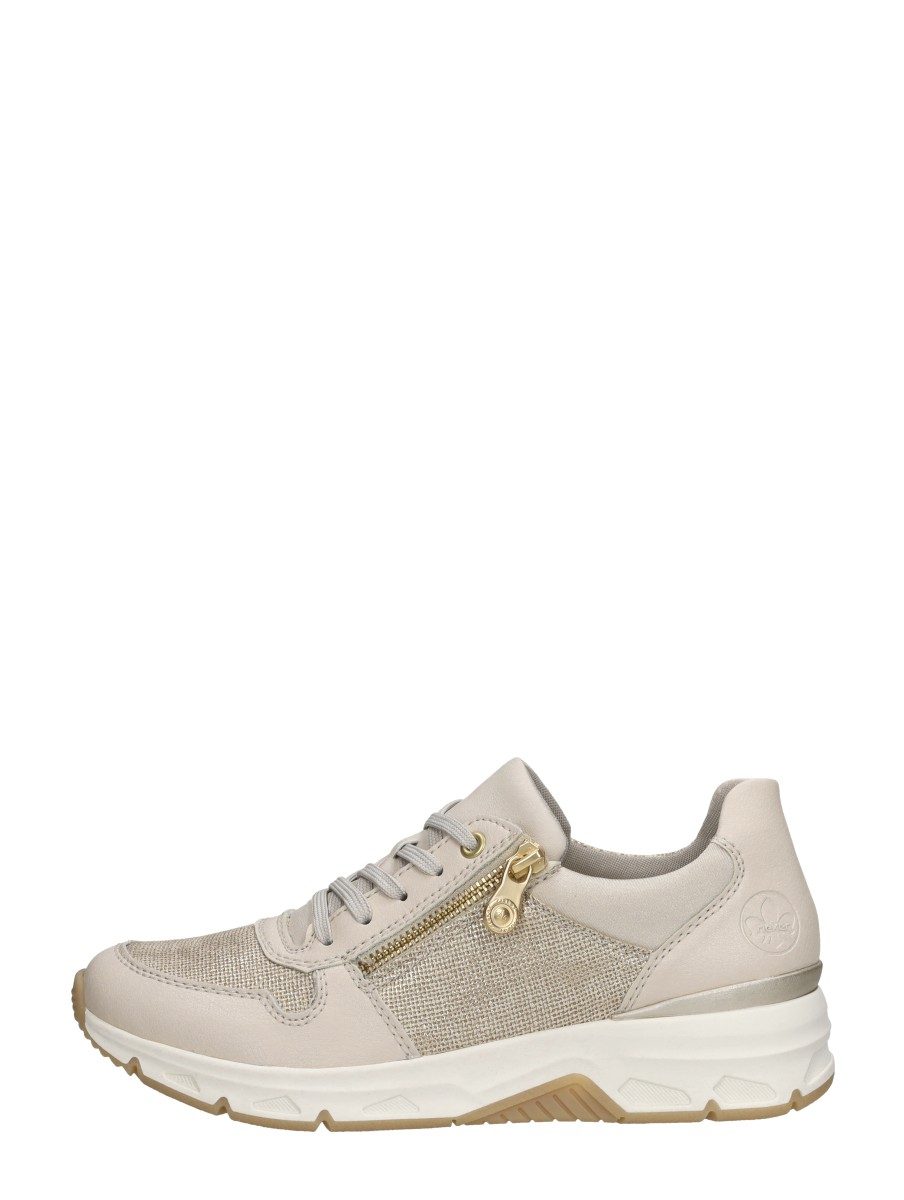 Rieker - Veterschoenen Laag – beige
