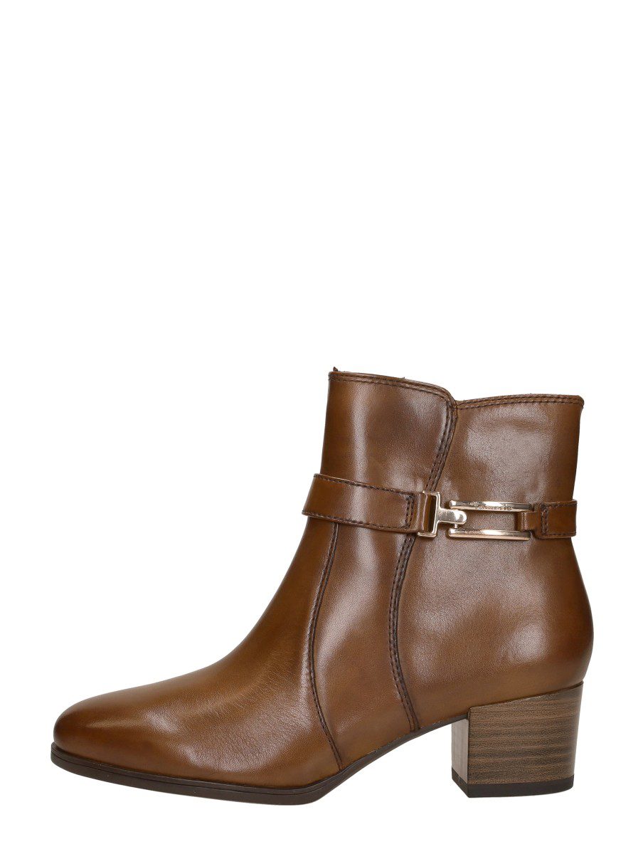 Tamaris - Enkellaarsjes Hak – cognac