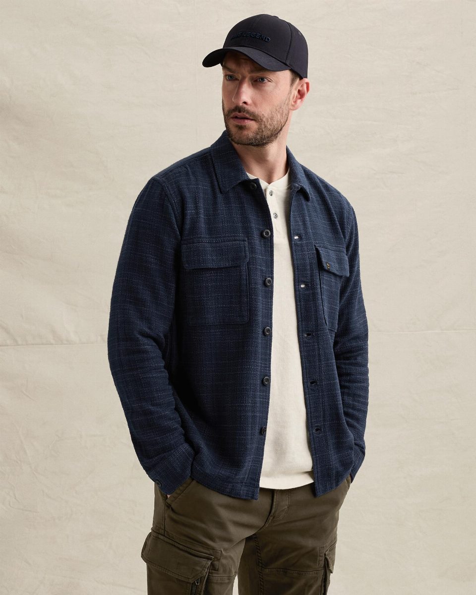 Overshirt van tweekleurig slubkatoen – salute
