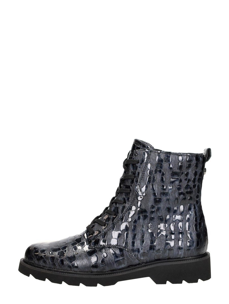 Remonte - Veterschoenen Hoog – blauw lak