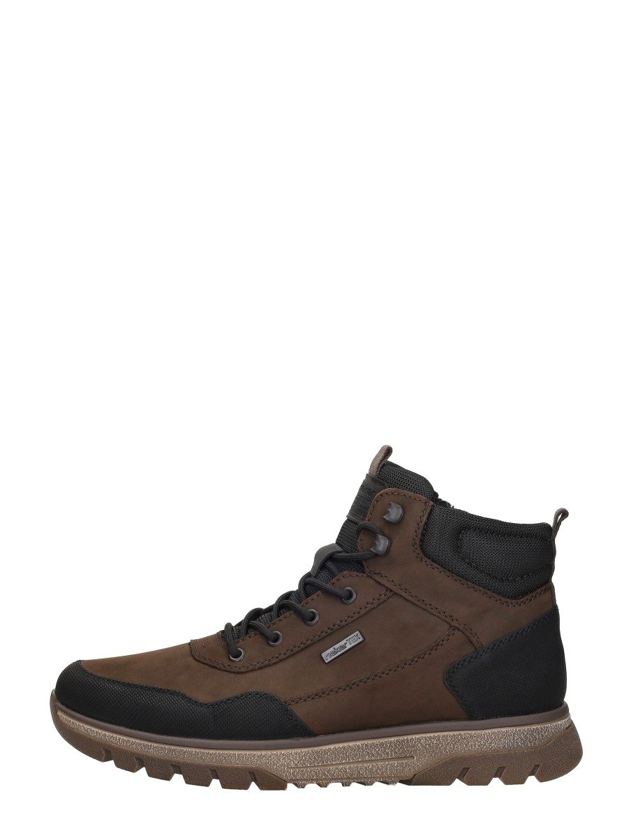 Rieker - Veterschoenen Hoog – donkerbruin