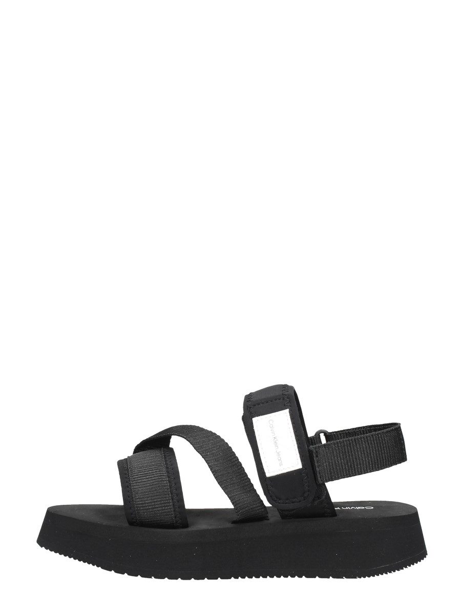 Calvin Klein - Prefresato Sandal Badge – zwart