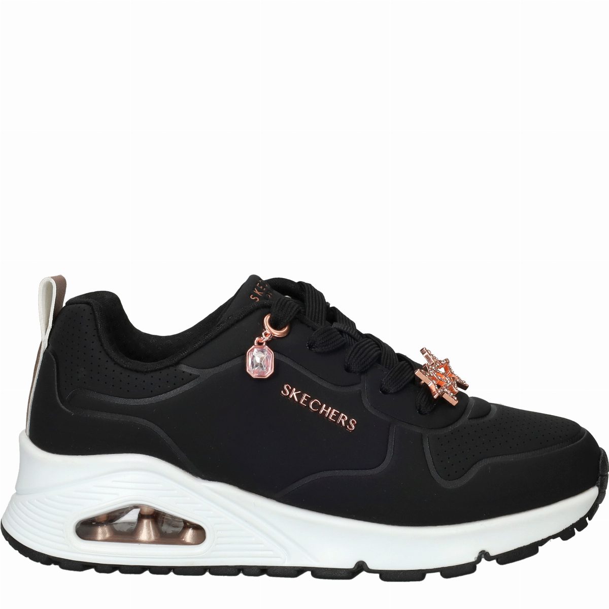 Skechers Uno Gen 1 Trendy Jewels Sneakers Meisjes Zwart