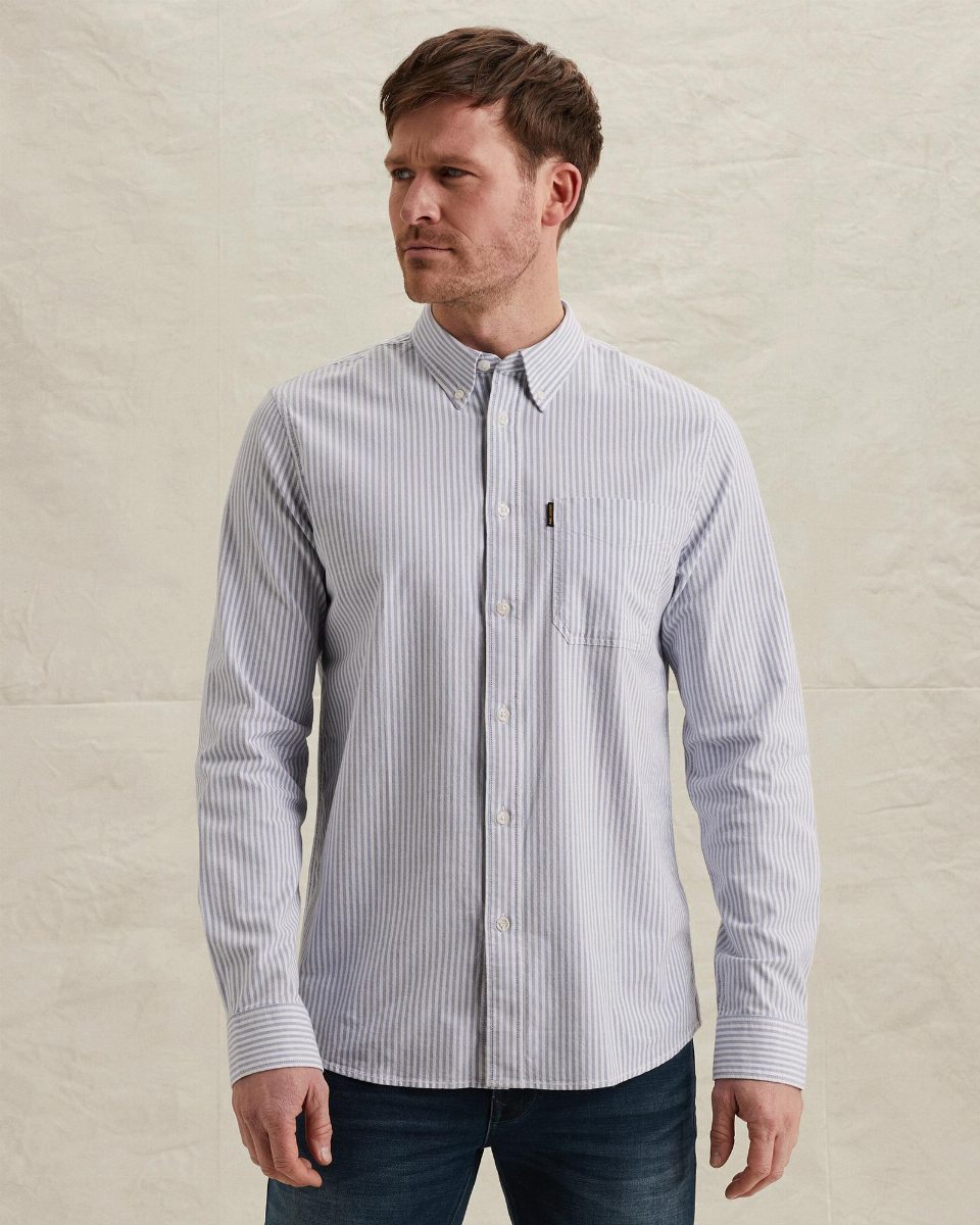Oxford overhemd met yarn-dyed streeppatroon