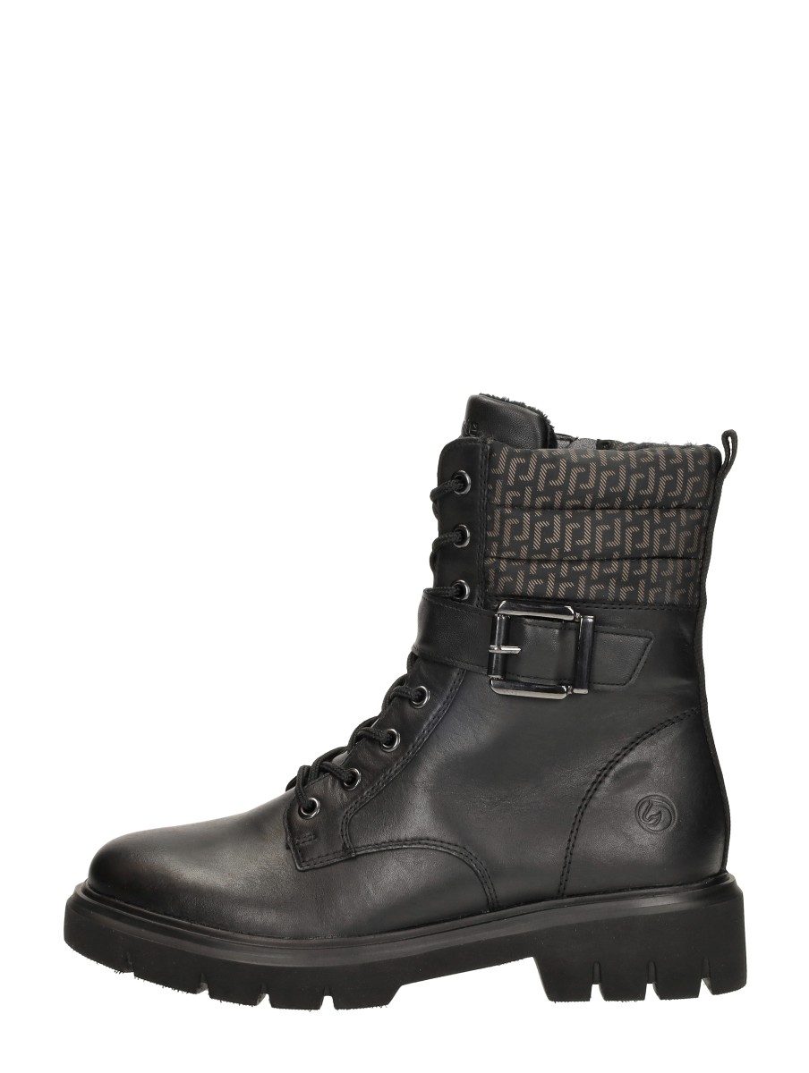 Remonte - Veterschoenen Hoog – zwart