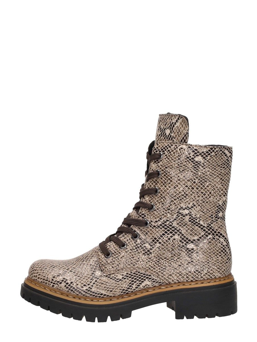 Rieker - Veterschoenen Hoog – beige