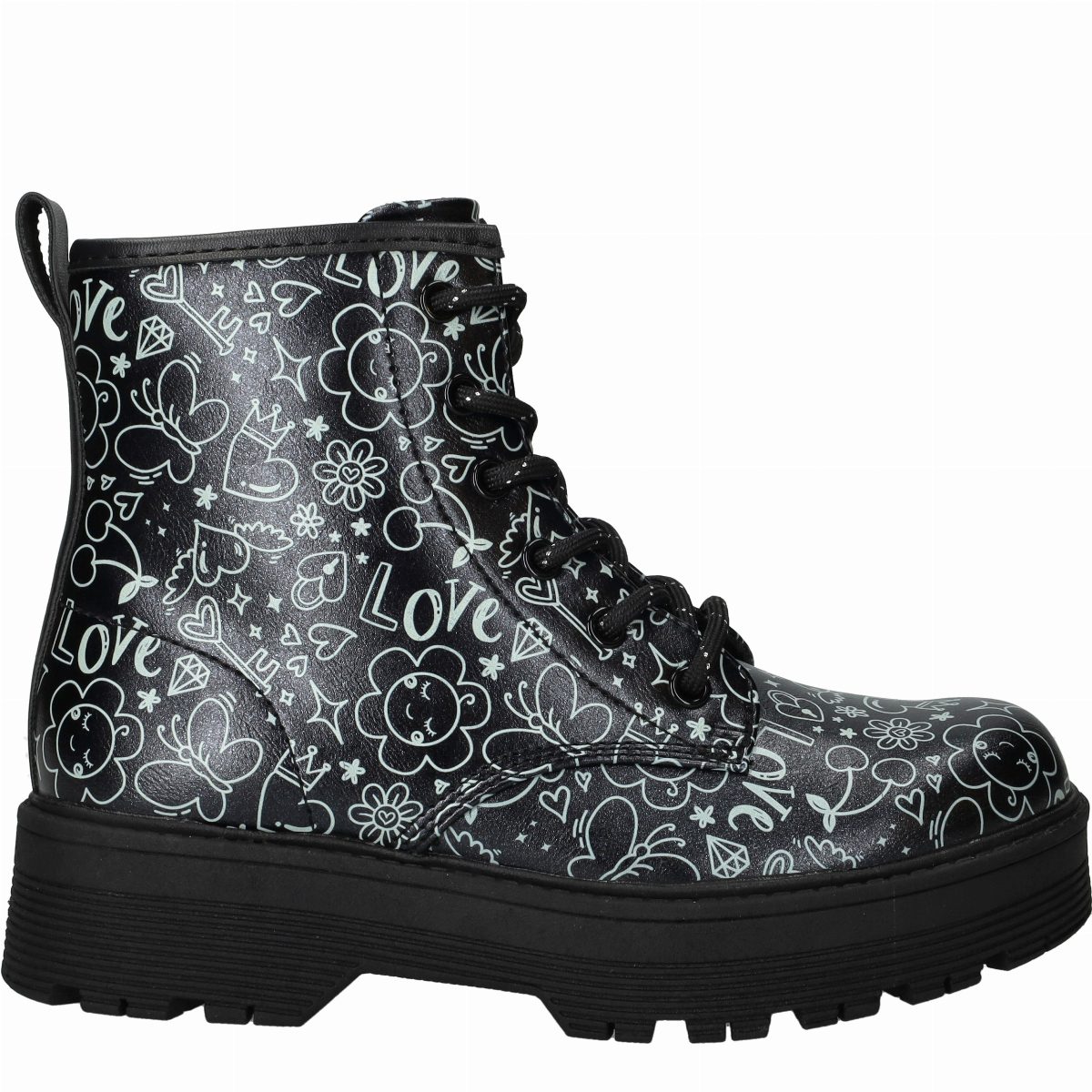 Skechers Gravlen Hi Veterboots Meisjes Zwart