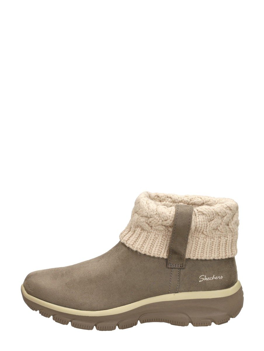 Skechers - Enkellaarsjes Plat – taupe