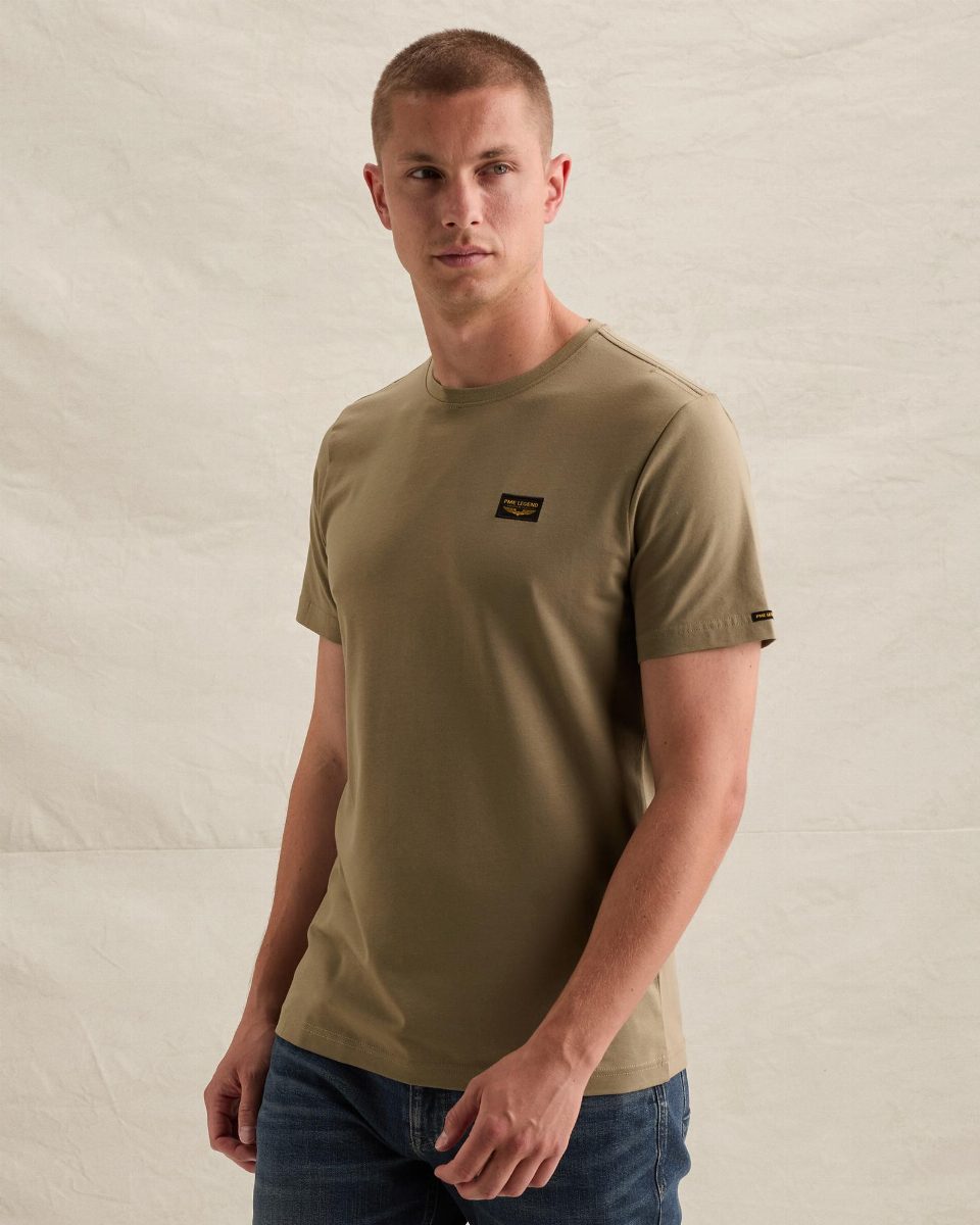American Classic T-shirt van katoen met stretch – overland trek