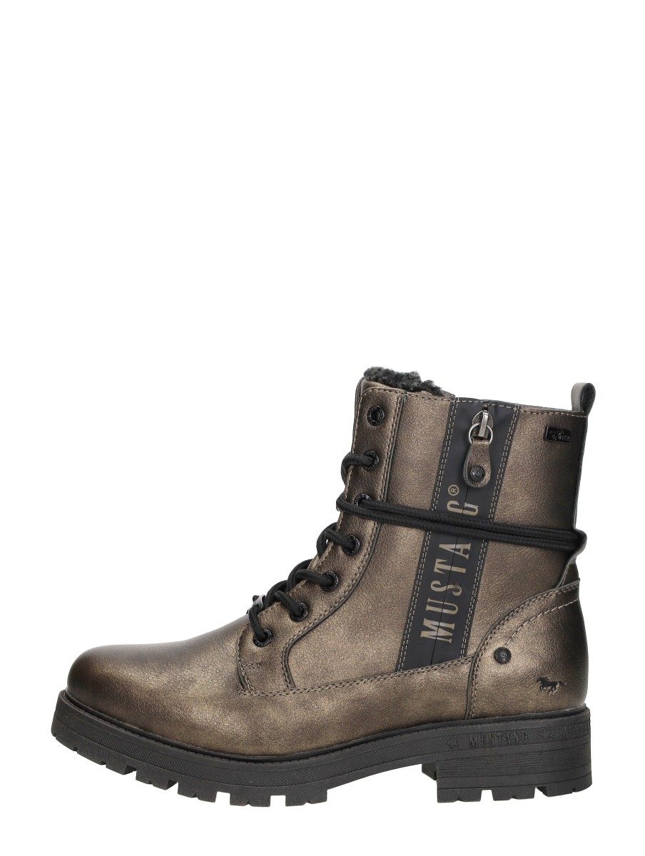 Mustang - Veterschoenen Hoog – goudkleur
