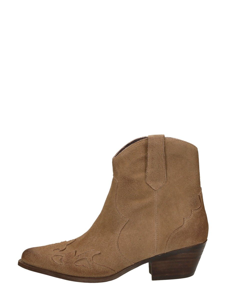Sub55 - Enkellaarsjes Hak – beige