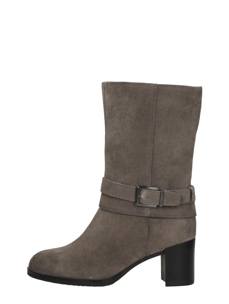 Tamaris - Enkellaarsjes Hak – taupe