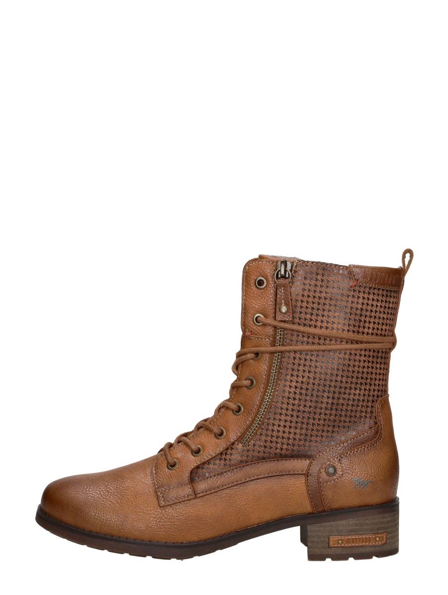 Mustang - Veterschoenen Hoog – cognac