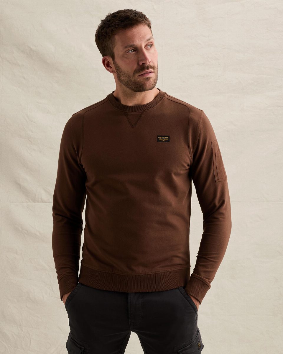 American Classic sweatshirt met flight pocket – cappuccino