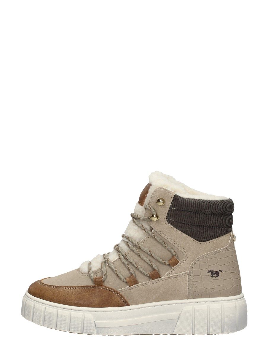 Mustang - Veterschoenen Hoog – taupe