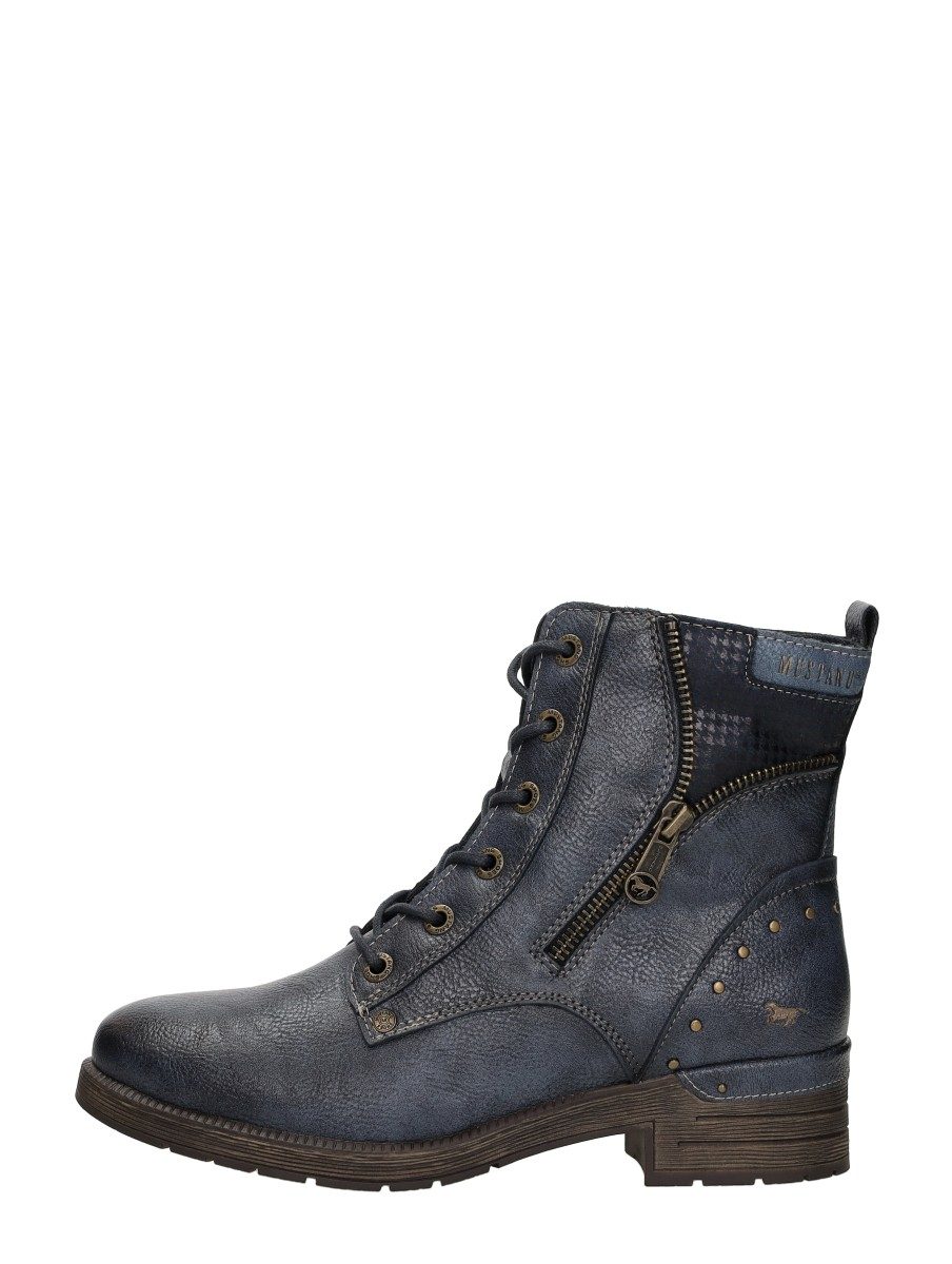 Mustang - Veterschoenen Hoog – blauw