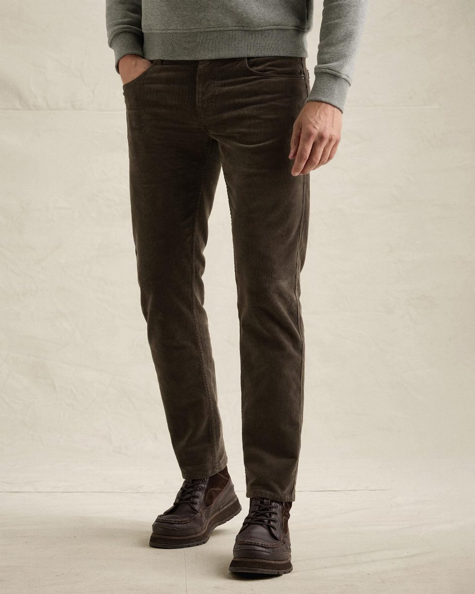 PME Legend Nightflight regular fit broek van corduroy – black oyster