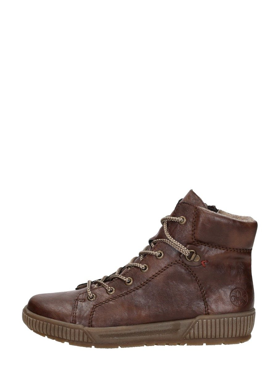 Rieker - Veterschoenen Hoog – cognac