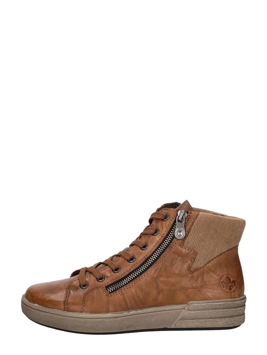 Rieker - Veterschoenen Hoog – cognac – foto 1 van 4