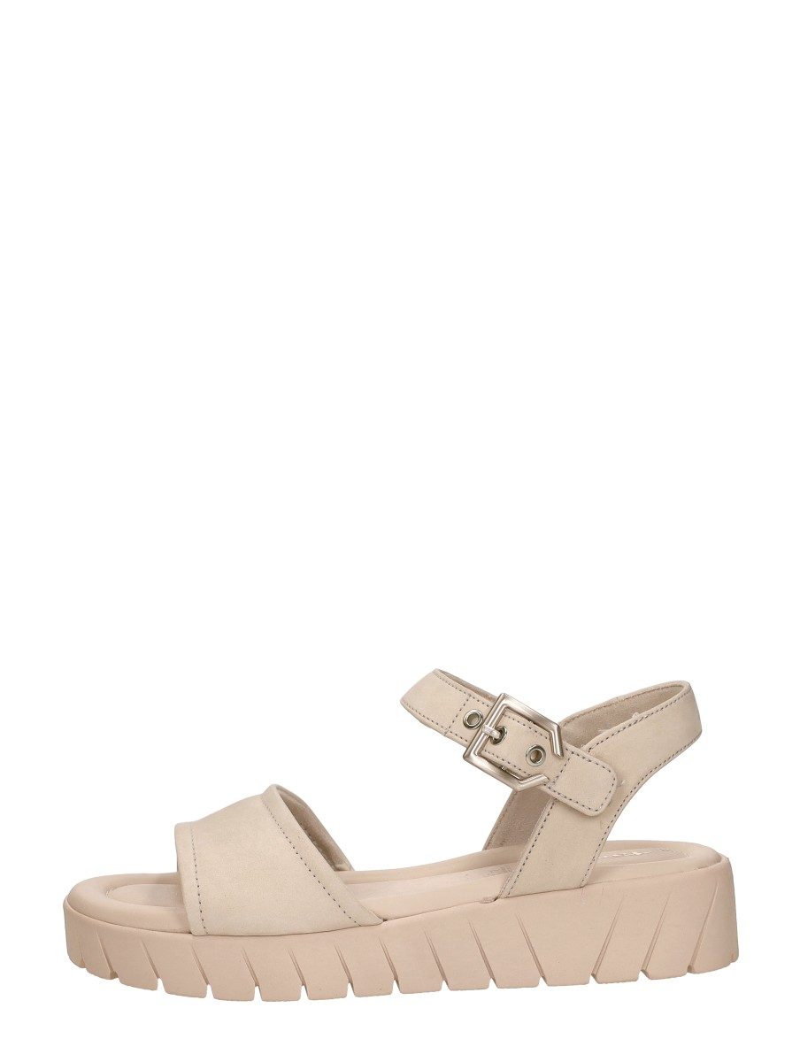 Tamaris - Sandalen Plat – gebroken wit