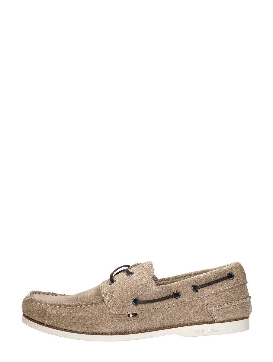 Tommy Hilfiger - Th Boat Shoe Core Suede – taupe