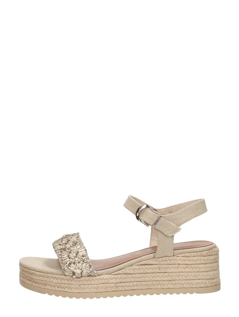 Tamaris - Sandalen Touwzool – beige