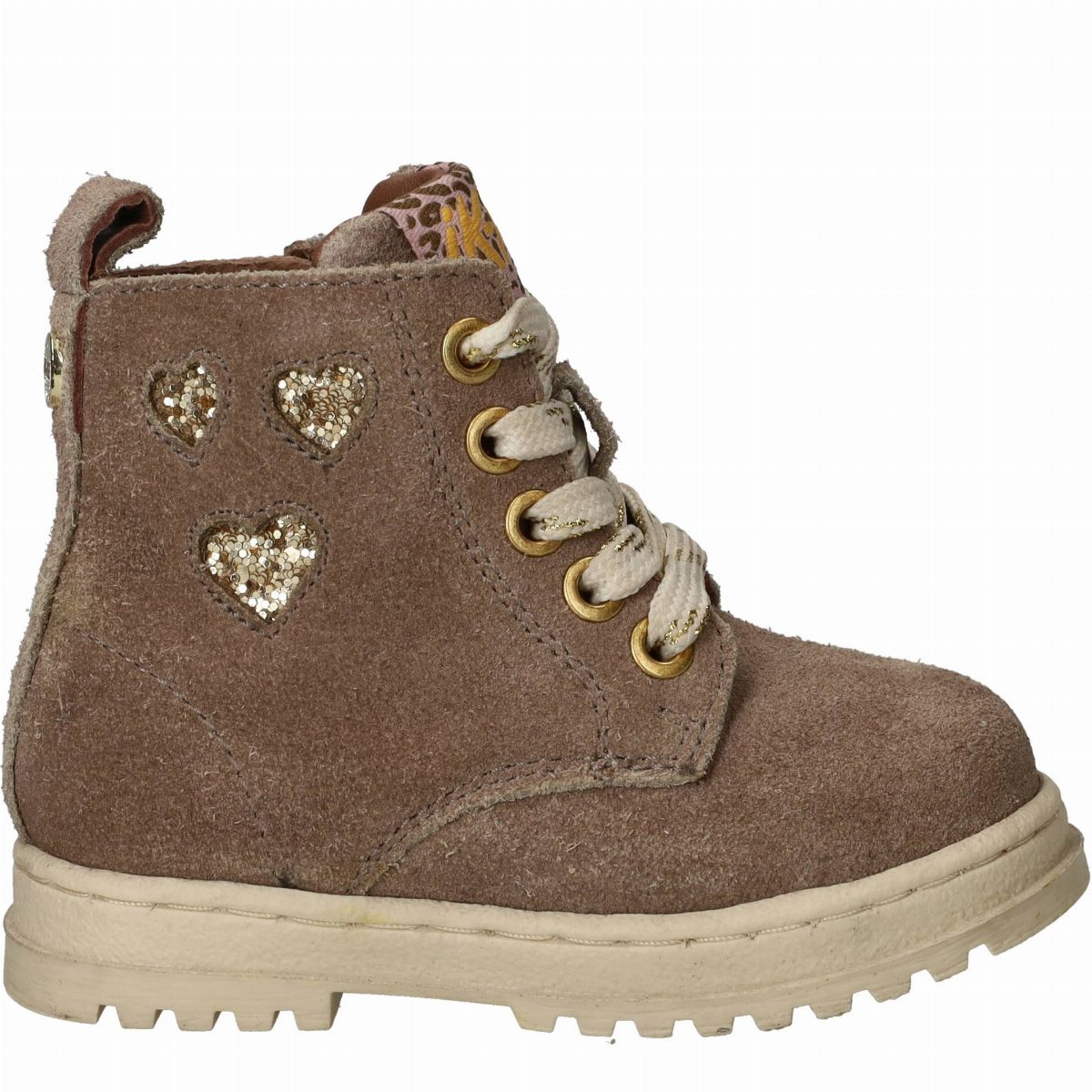 IK-KE Veterboots Meisjes Taupe