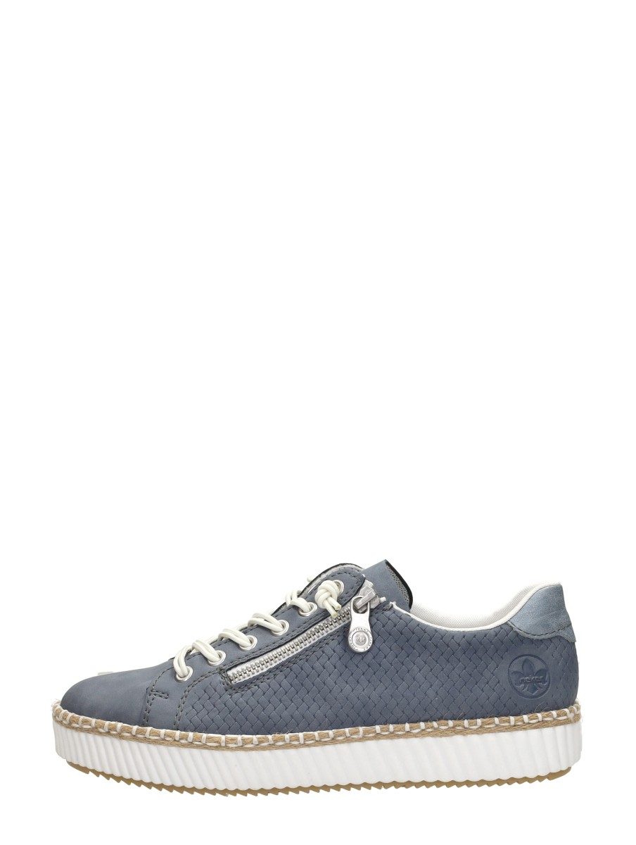 Rieker - Veterschoenen Laag – blauw