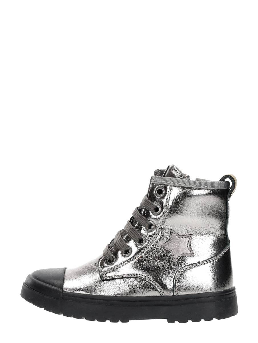Shoesme - Veterschoen Hoog Zilver – zilverkleur