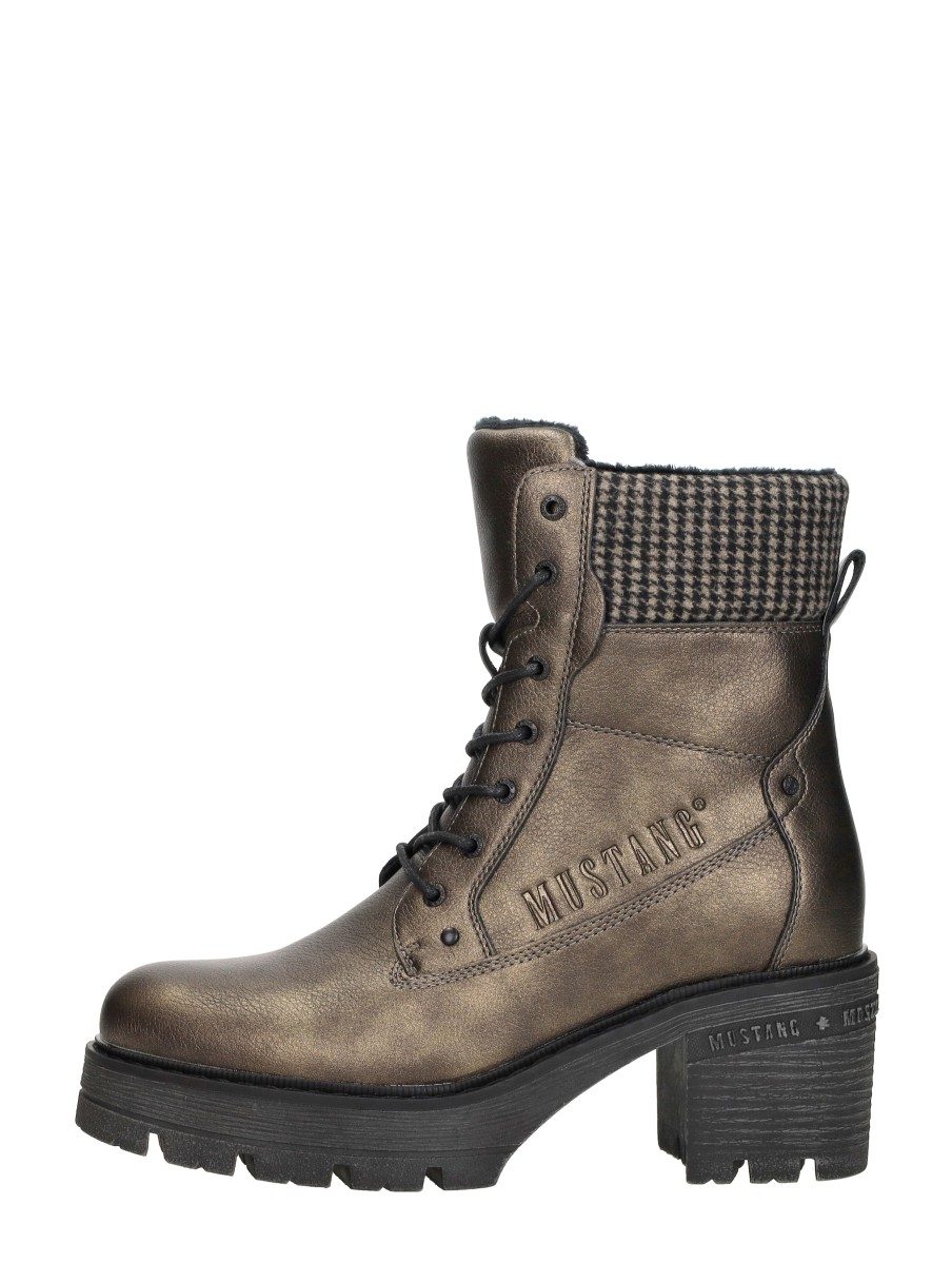 Mustang - Veterschoenen Hak – goudkleur