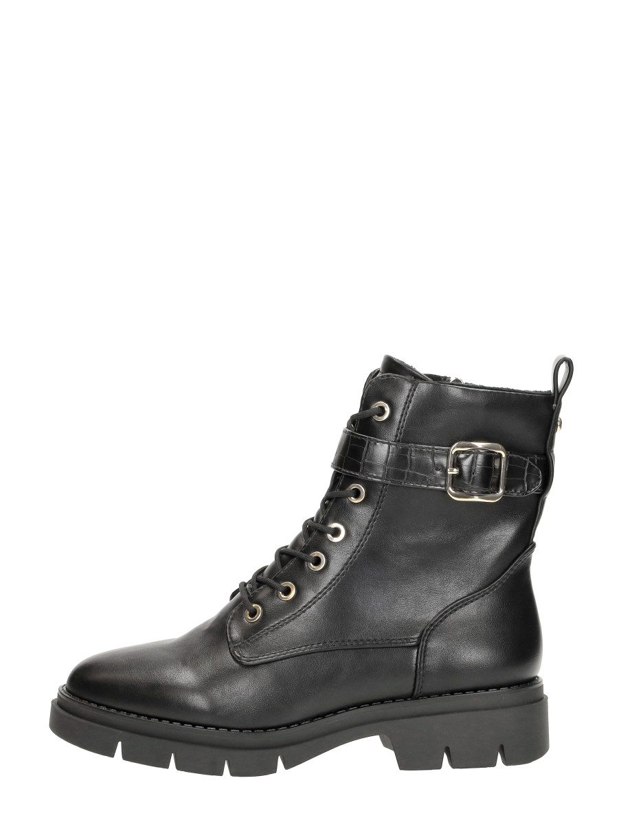 Tamaris - Veterschoenen Hoog – zwart