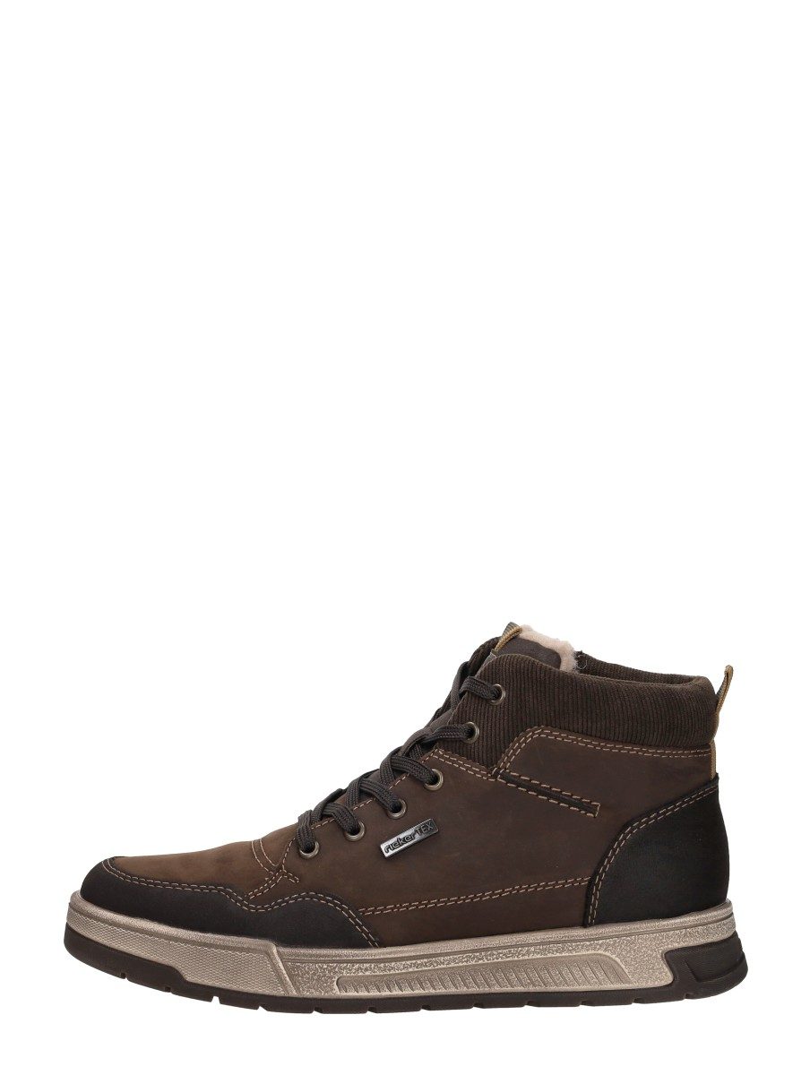 Rieker - Veterschoenen Hoog – donkerbruin