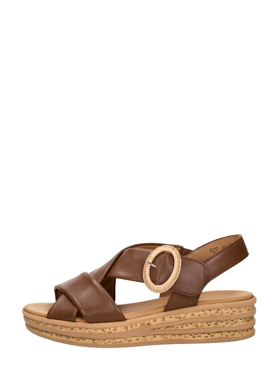 Gabor - Sandalen Plat – cognac