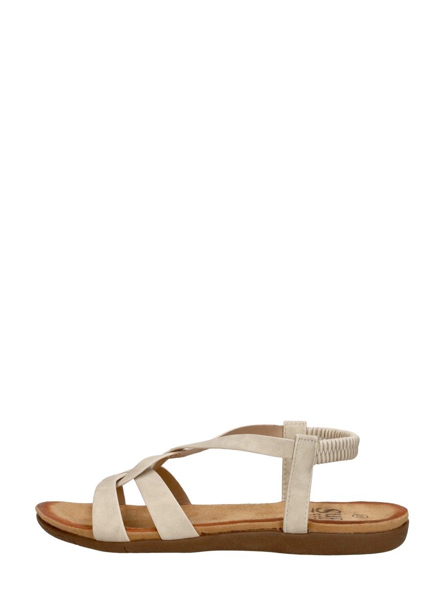 Sub55 - Sandalen Plat – gebroken wit