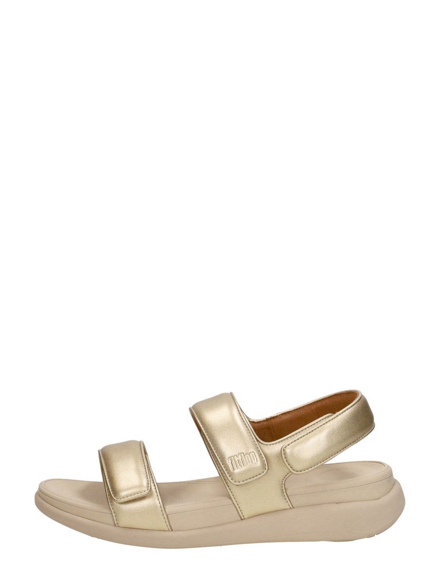 FitFlop - F-mode Go Adjustable Flatform Sandals – goudkleur