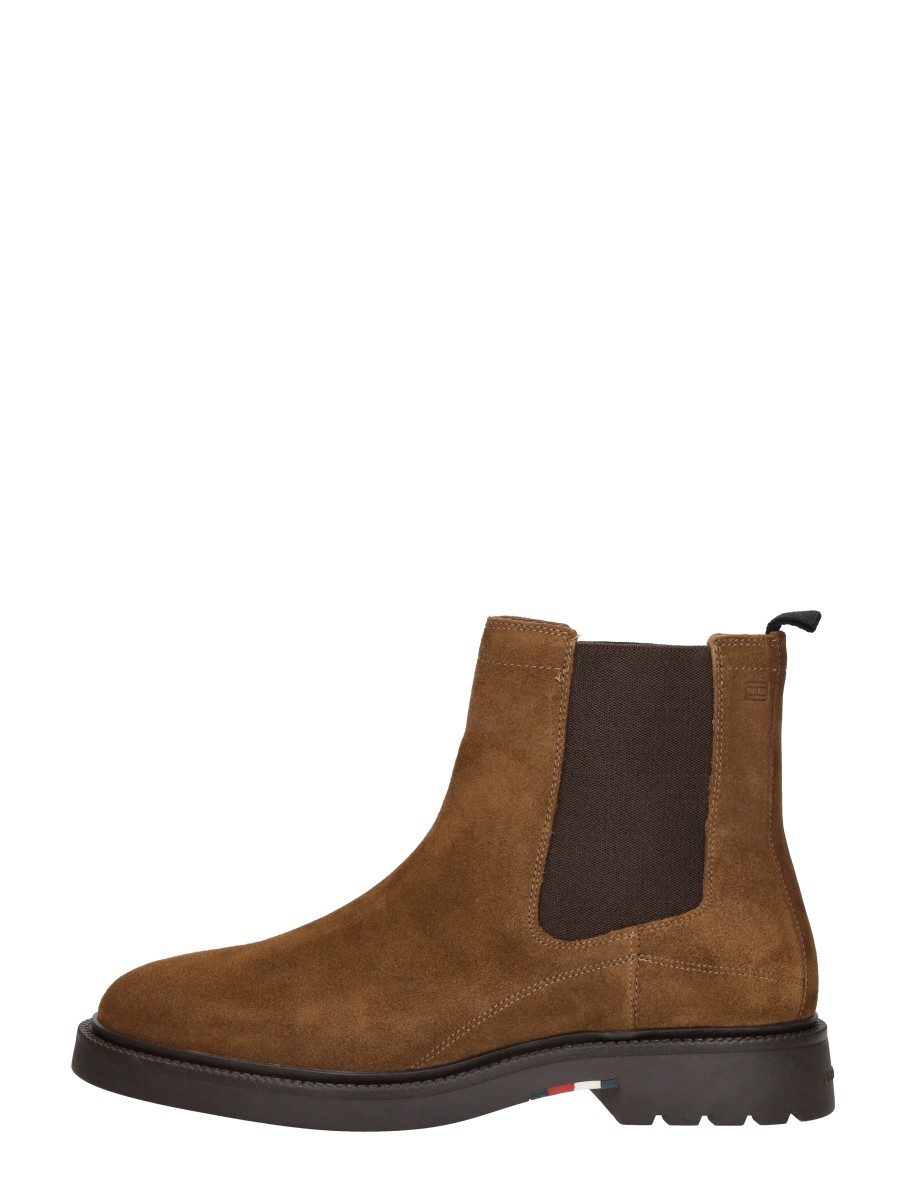 Tommy Hilfiger - Corporate Casual Suede Chelsea – cognac
