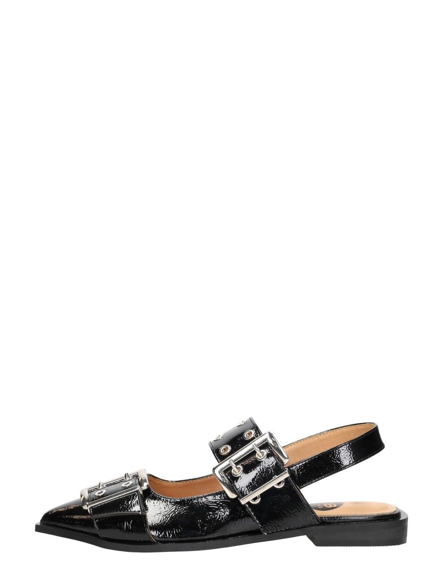 Sub55 - Slingbacks Zwartlak – zwart lak