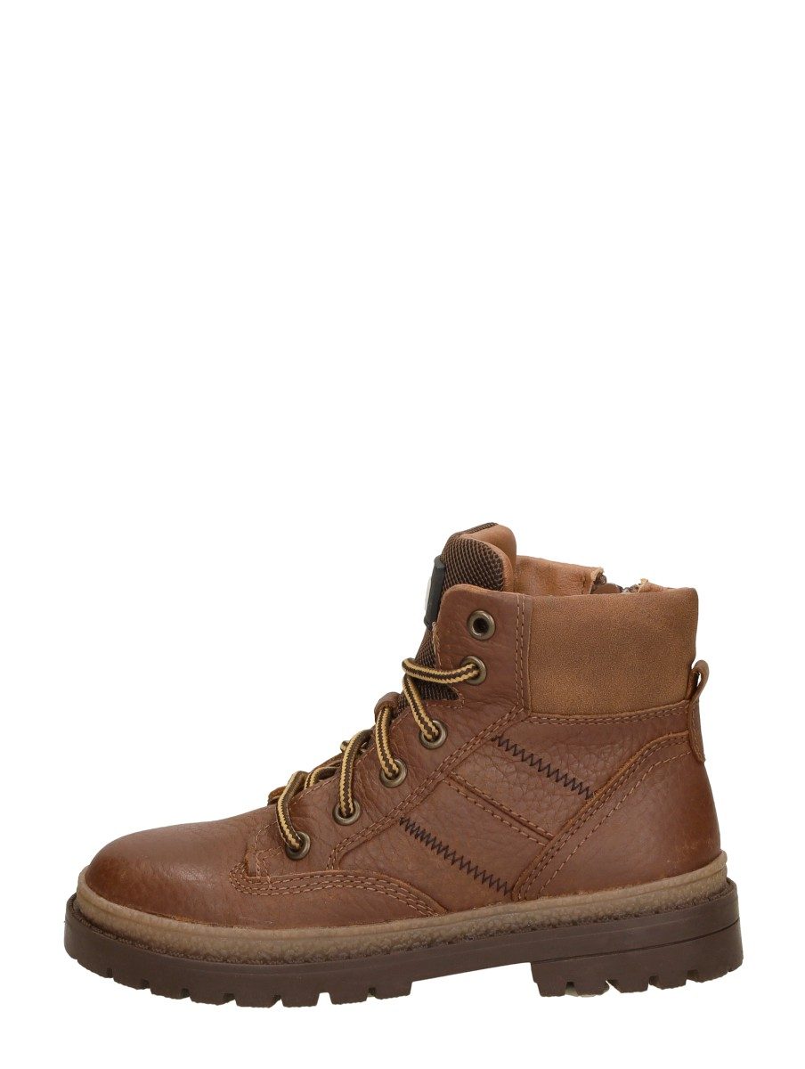 Keq - Veterschoenen Hoog – cognac