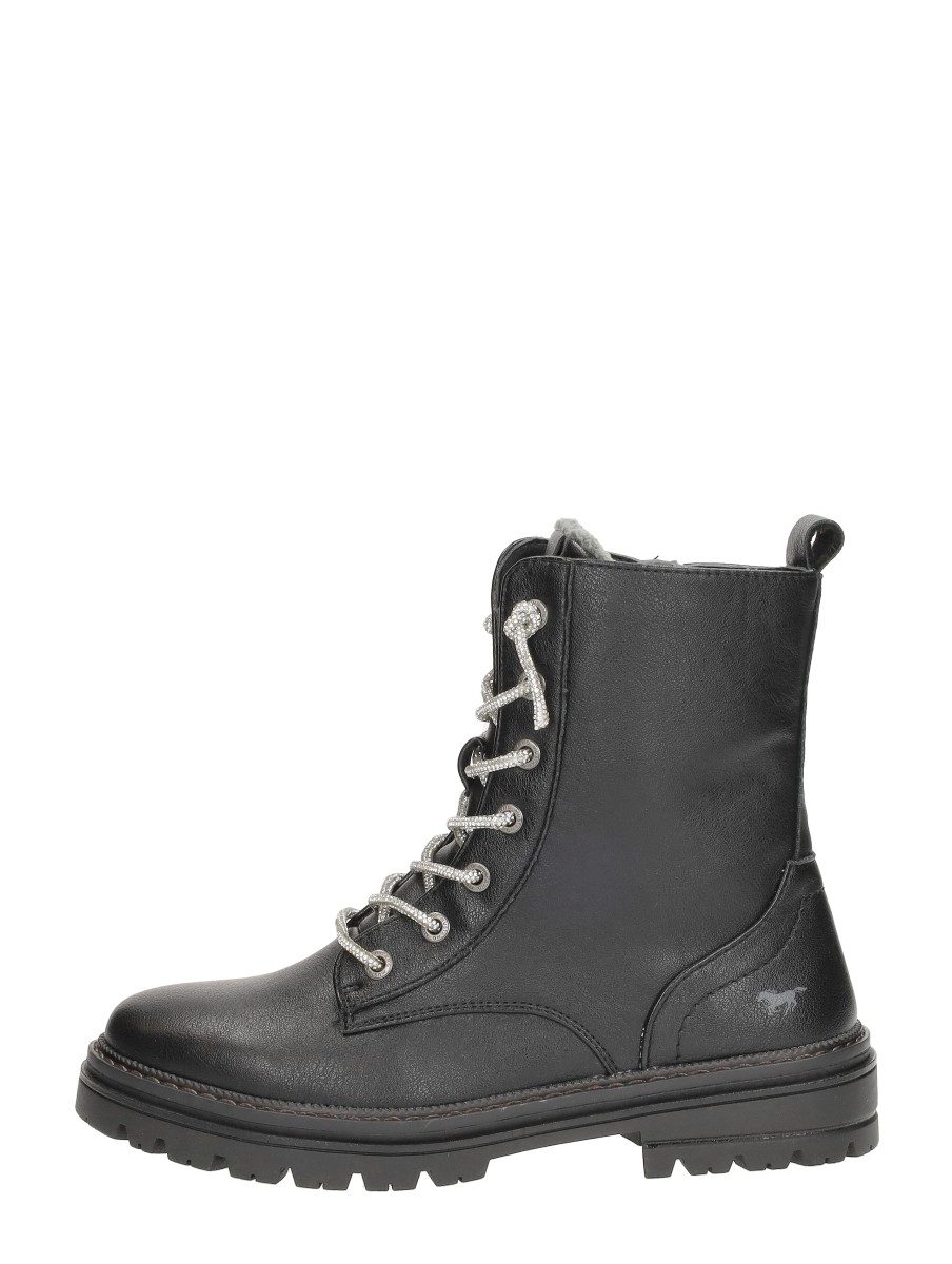 Mustang - Veterschoenen Hoog – zwart